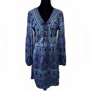 Nanette Lepore Silk Dress Blue Womens 6 Party Dainty Evening Event Wedding USA